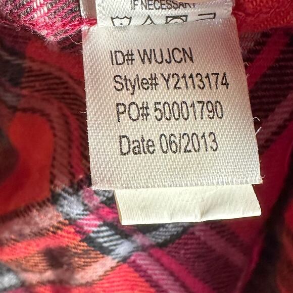 DKNY Pink & Orange Plaid Flannel Tunic - Picture 7 of 7